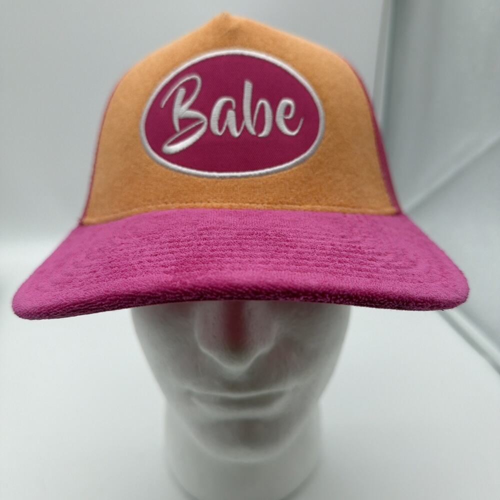BABE Pink Orange Mesh SnapBack Trucker Hat Cap Baseball By Ordinary Crowns Lids